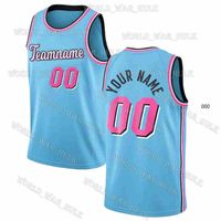 2021 Design da uomo personalizzato Design da uomo Miami Basket Jersey Sport Camicie personalizzate Lettere cucite Personalizzate Nome squadra e Number Uniform Jerseys