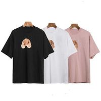 2021 Fashion Bear Printed Summer T Shirt Man Woman Black White Tees Mens Short Sleeves Polos Clothes Size S-XL_good