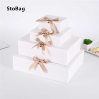 Stobag White / Kraft / Black подарочная коробка события вечеринка поставляет упаковка свадьба день рождения Hnadmade Candy Chocolate Y0606