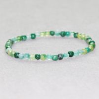 MG0040 Wholesale Natural African Jade Bracelet 4 mm Mini Gemstone J ewelry Natural Stone Energy Bracelet for Women