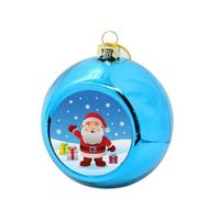 Şık ev partisi dekor 8 cm süblimasyon boş topu mürekkep transfer baskı sıcak preslenmiş DIY hediye zanaat Noel ağacı kolye
