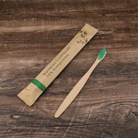 Toilet Supplies ECO Friendly Toothbrush Bamboo Toothbrushes Resuable Portable Adult Wooden Soft Tooth Brush For Home Travel Hotel