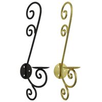 Candle Holders European Retro Holder Wrought Iron Wall Mounted Candlestick Ornaments Candlelight Dinner Props Decoration
