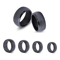 10mm banda anéis de moda larga sem hematita magnética anel de anel 6 a 13