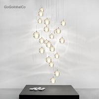 Modern Crystal Ball Pendant Lamps Home Luxury Art Decor Chan...