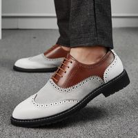Business Oxford Couro Sapatos Homens Lace Up Sapatos Formal Formal Sapatos Masculino Escritório Casamento Flats Calçado Mocassins Homme