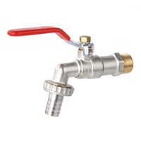 Bathroom Sink Faucets 1 2'' Or 3 4'' Brass Single Cold Washing Machine Water Tap Pipe Connector Drop