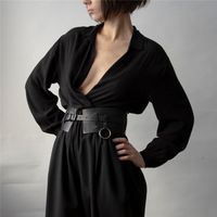 Mulheres couro cintura cintos gótico vintage cintura espartilho para mulher corpo bondage cinto harness suspensórios feminino