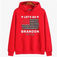 let' s Go Brandon Printed Hooded sweater men' s regu...