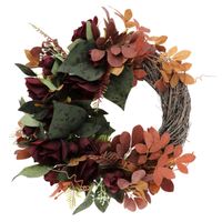 装飾的な花の花輪の大きい秋の収穫ハロウィーンの花輪のラウンドハートの正面玄関の秋の結婚式のパーティーの装飾