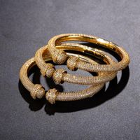 Banco gioielli moda coppie piene di braccialetti di diamante europeo e americano creativo oro regolabile all'ingrosso
