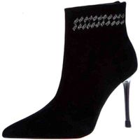 Compre al por mayor Botas Cortas Negras Tacon Rojo de bajo precio \u0026 de  calidad con envío gratuito | Es.DHgate