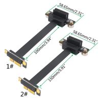 Computer Cables & Connectors PCI-e PCI Express 36PIN 1X Extension Cable With 12V 3.3V Power LED Dual Vertical 90 Degree Right Angle Directio