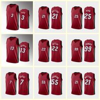 Nba's Basketball Jersey Men Miami's Heat's Dwyane Wade Jimmy Butler basketball jerseys can be customized by hot pressing