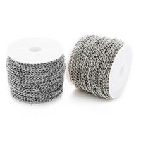 1M/Lot Width 1.5/2/3/4.5mm Stainless Steel Link Twisted Curb Chains For Jewelry Making DIY Bracelet Necklace Wholesale