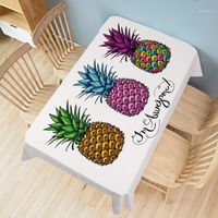 Table Cloth Pineapple Printed Tablecloth Rectangular Party Dining Cover Mat Clothes Waterproof Anti-scalding Anti-oil Home Decor 00013