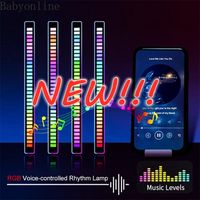 DHL Ship RGB Voice-Activated Pickup Rhythm Light, Creative Colorful Sound Control Ambient with 32 Bit Music Level Indicator Car Desktop LED Light Wholesale