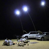 Bärbar sökning Lagringsbatteri Recargable 12V LED Camping Tältljus Av vägljus för bilar Reparera 3,75m Fiske Rod Lanterns