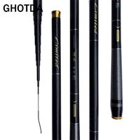GHOTDA Ultralight SuperHard Stream Hand Pole Carbon Fiber Casting Telescopic Fishing Rods Fish Tackle 3.6 4.5 5.4 6.3 7.2 Meters