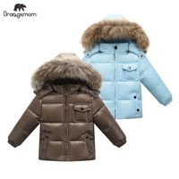 Casaco orangueMom jaqueta de inverno para roupas de menino 2-8 anos de idade jaquetas crianças casacos à prova de água parka meninos meninas snowsuit peles