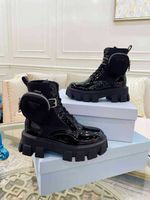 2021 Designer Top Qualität Rois Frauen Taschen Stiefel Womens Black Booties Monolith Ankle Nylon Bouch Angehängt und Martin Herren Boot Size35-45 mit Box