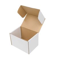 3 Size White Gegolfd Papier Verpakkingsdozen Express Logistics Carton Te koop 50 Stks / Set