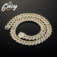 Gucy Hohe Qualität 12mm IHRE OUT Cuban CZ Punk Choker Mode Gold Silber Farbe Halskette Männer Hiphop Schmuck für Geschenk G0913