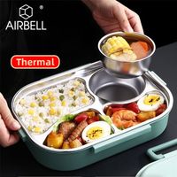Airbell Lunch Box Bento Boxbox per alimenti per alimenti pasto preparazione picnic maga
