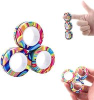 Tornado 3Pcs Finger Toy Ring Fidget Magnet Toys Fingers Hand Spinner Stacking Game Set, Magnetic Bracelet Magic for Stress Relief Teen,Three in a box