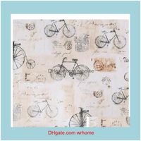 Décor Home Gardenhome Peel ve Stick Duvar Kağıdı Backsplash Raf Kağıdı Olarak Kullanın Vintage Bisiklet Çıkarılabilir Kendinden Yapışkanlı İletişim Duvar Kağıtları Bırak