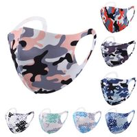 Camouflage Face Masks Protect Anti-dust Wind Ice Silk Cotton Mouth Mask Washable Breathable Cyling Outdoor Protective Camo Masks a57