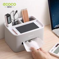 Tissue Boxes & Napkins ECOCO Multi Function Remote Control Storage Box For Creative Simple Light Luxury Drawer Household Living Room Dining