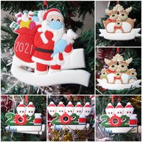 Cartoon Santa Claus Elk Schneemann Family Party Dekoration Weihnachtsbaum Ornament Geschenk für 2021 Weihnachtsanzielle Anhänger 71008A