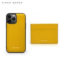 Posiadacze kart Hiram Beron Monogrammed Uchwyt dla kobiet cytrynowy żółty z etui telefon komórkowy iPhone 13 x XR 11 12 Pro Max Dropship