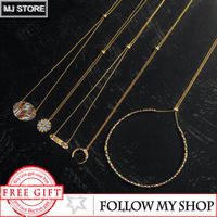 Chains MEIJI S925 Sterling Silver Fashion Charm Necklace Mul...