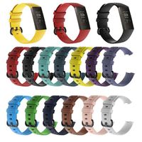 Silicone Strap for Fitbit Charge 3 Smart Bracelet Replacement Watch Band Women Men Sport Watch Straps With Metal Buckle476d559e193s