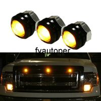 3pcs LED Amber Car Light Assembly Grille Lighting Kit Universal Fit Truck Trailer Rear Lights Exterior Parts Car Accessories