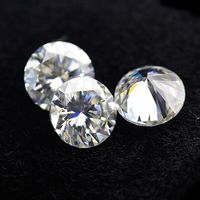 جولة D اللون moissanite فضفاض الماس مع مربع وشهادة خواتم VVS1 الأحجار الكريمة ممتازة قطع الميسانيت اختبار