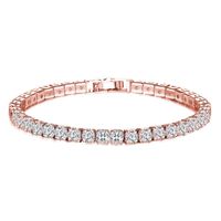 Una riga Tre file piene di diamante Zircone braccialetti di cristallo da Swarovskis Fashion Ladies Braccialetto Bracciale regali Braccialetto di Natale