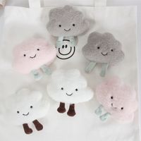 Cartoon plush lovely big cloud Gifts brooch Japanese creative white clouds bag accessories clothing hair accessories accessorie Plushs Animals