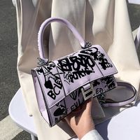 Дизайн стиль сумка личности тренд граффити одно плечо сумочки простые стереотипы цепные сумки большой емкости женщин кошелек