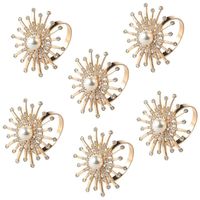 Portabicchieri per anelli per tovaglioli Portaintronomia Sparkly Pearl Holders per Centerpiecce per matrimoni Occasioni speciali