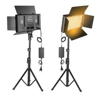Flaş Kafaları LED PO Studio Işık Tiktok YouBute Canlı Video Aydınlatma için 40 W / 50 W Taşınabilir Kayıt Çifti Panel Lambası Dim