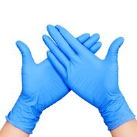 Guanti di nitrile blu usa e getta senza polvere per ispezione casa di laboratorio industriale e supermaket nero viola comodo