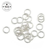 925 srebrne srebrne 20pcs otwarte pierścienie skoku Podzielone złącza pierścieniowe dla kluczowych łańcuchów biżuterii