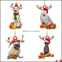 Christmas Decorations Festive & Party Supplies Home Garden Merry Dog Housing Day Hanger Tree Knotting Ornament Xmas Decoration Natal Navided