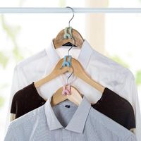 Hooks & Rails 15pcs/lot Multifunctional Flocking Mini Magic Hanging For Clothes Rack Hanger String Travel Clothing Organizer