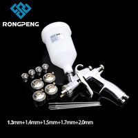 Profesjonalne pistolety sprayowe Rongpeng R500 wysokiej jakości pistolet do malowania 1.3 1.4 1.5 1,7 2.0mm Dysze Wody LVLP Air Airbrush z czyszczeniemi ki