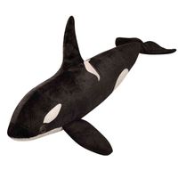 ドロップシップシミュレーションキラークジラぬいぐるみぬいぐるみぬいぐるみOrcinus Orca魚人形サメ漫画柔らかい睡眠ピローキッズ面白いギフトAA220314