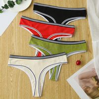 Kadın Külot 3 adet Düşük Bel Seksi Thongs Pantolon Samimi Lingerie G-string Rahat Katı Renk Iç Çamaşırı Külot